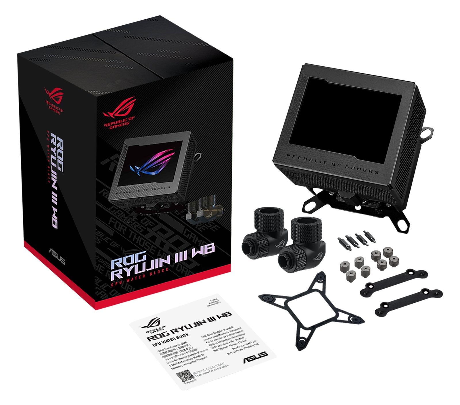 ASUS ROG RYUJIN III WB - Flüssigkühlsystem für CPU im Waterblock-Design - (für: AM4, LGA1200, LGA1700, AM5, LGA115x)
