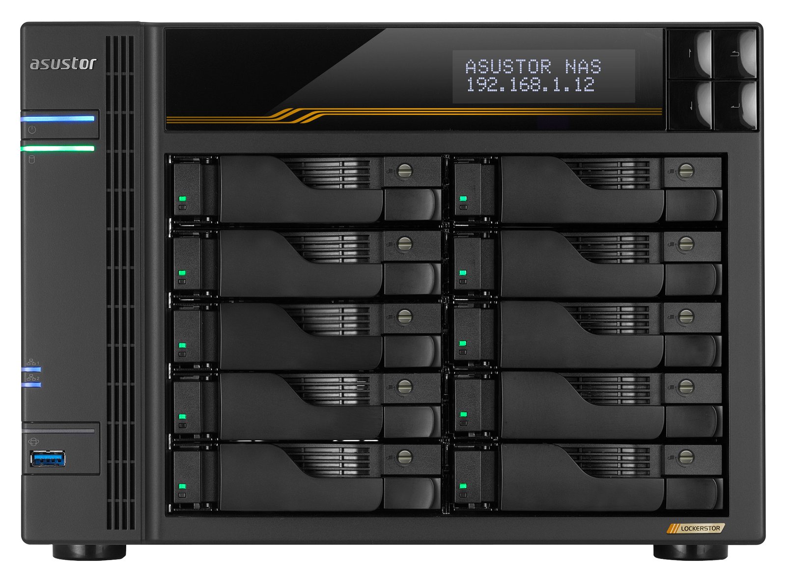 Asustor Lockerstor 10 Gen3 AS6810T 10 Bay - Storage Server