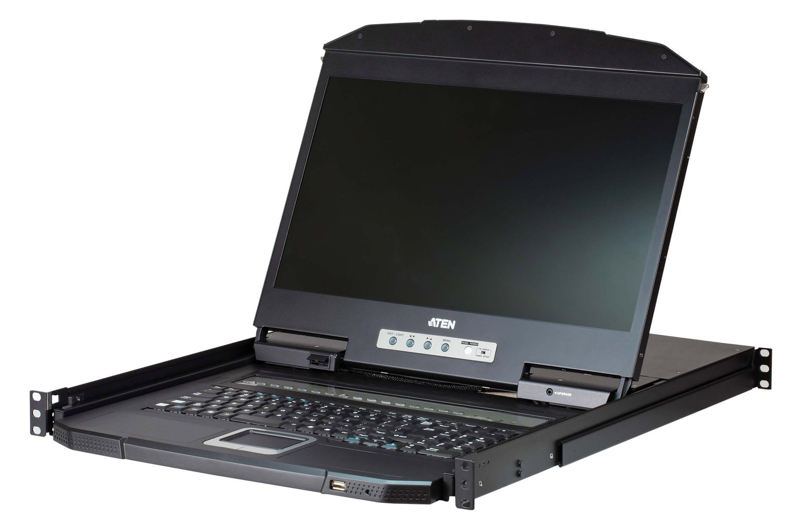 ATEN 16P Short Depth Single Rail LCD KVM SW-Swiss german Keyboard