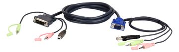 ATEN 2L-7DX2U - Tastatur- / Video- / Maus- / Audio-Kabel - USB, HD-15 (VGA) von LumaTech
