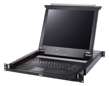 ATEN CL1000N CH Single Rail 19-LCD-Konsole 19 1HE CH-Layout PS/2-USB von LumaTech