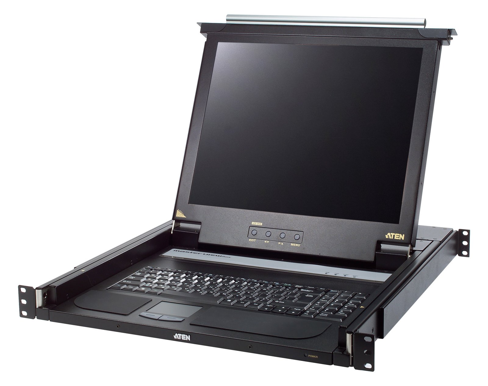 ATEN CL1000N CH Single Rail 19-LCD-Konsole 19 1HE CH-Layout PS/2-USB