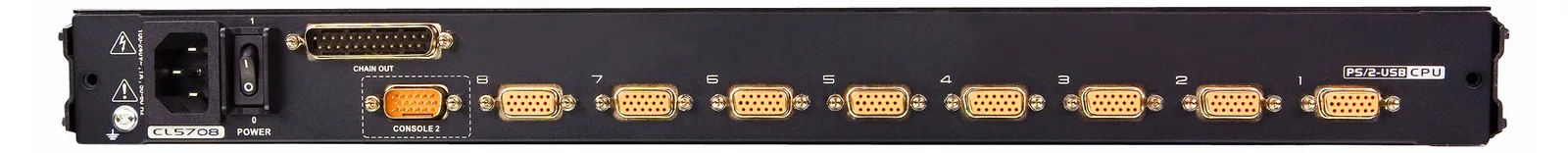 ATEN CL5708MW (GB) 8-Port 17 Wide KVM - ATEN CL5708MW 43cm wide LCD KVM Switch - USB-PS/2,VGA, Ansicht 3