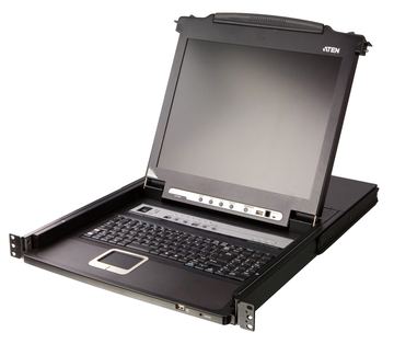 ATEN CL5708MW FR KVM-Switch 8-Port 17.3-LCD SingleRail PS/2-USB VGA von LumaTech