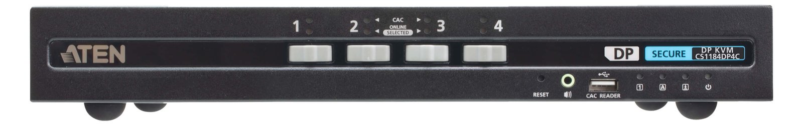 ATEN CS1184DP4C - KVM-/Audio-Switch - PSD PP v4.0 Compliant, DisplayPort, sicher mit CAC