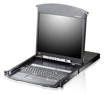 ATEN KL1508Ai - 1600 x 1200 Pixel - Eingebauter Ethernet-Anschluss - Rack-Einbau - 34 W - 1U - Schwarz von LumaTech