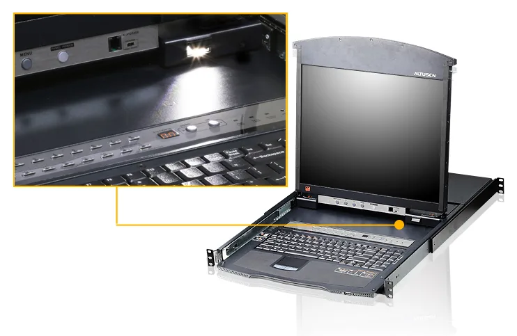 ATEN KL1508AN F 48cm LCD KVM - KVM-Umschalter - 8-Port, Ansicht 5