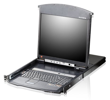 ATEN KL1516AiN - KVM-Konsole mit KVM-Switch - 16 Anschlüsse - PS/2, USB - US-Englisch (QWERTY)