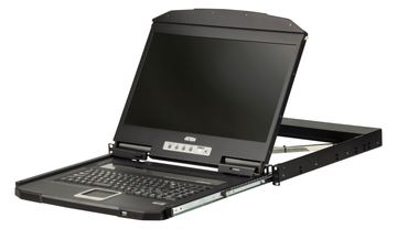 ATEN Single Rail WideScreen 18.5i Full HD Short Depth LCD Console with USB Peripheral - KVM-Umschalter von LumaTech