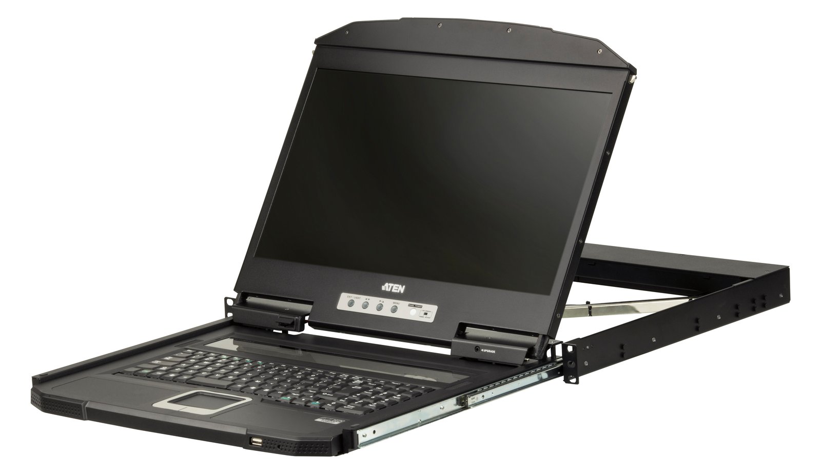 ATEN Single Rail WideScreen 18.5i Full HD Short Depth LCD Console with USB Peripheral - KVM-Umschalter