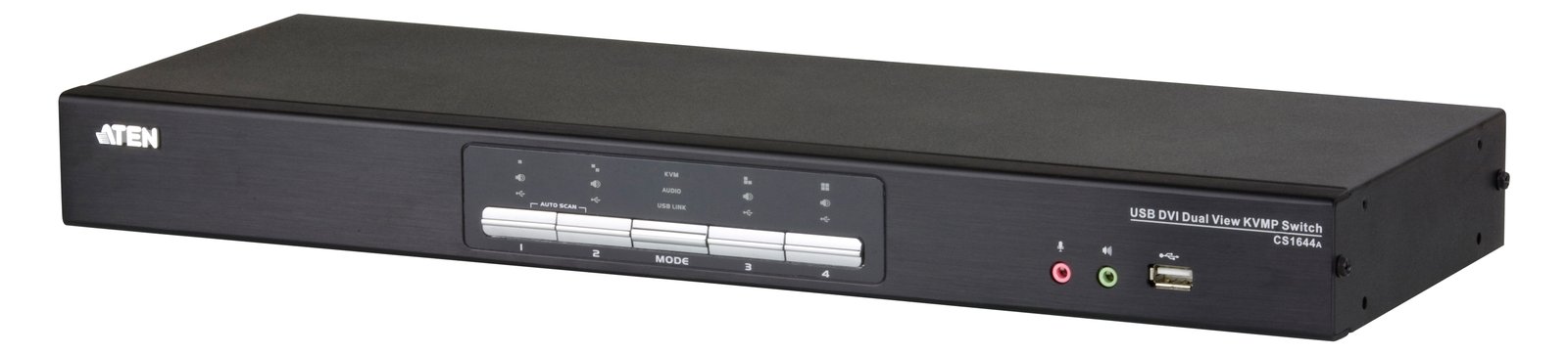 ATEN USB DVI Dual View KVMP Switch CS1644A - KVM-/Audio-/USB-Switch