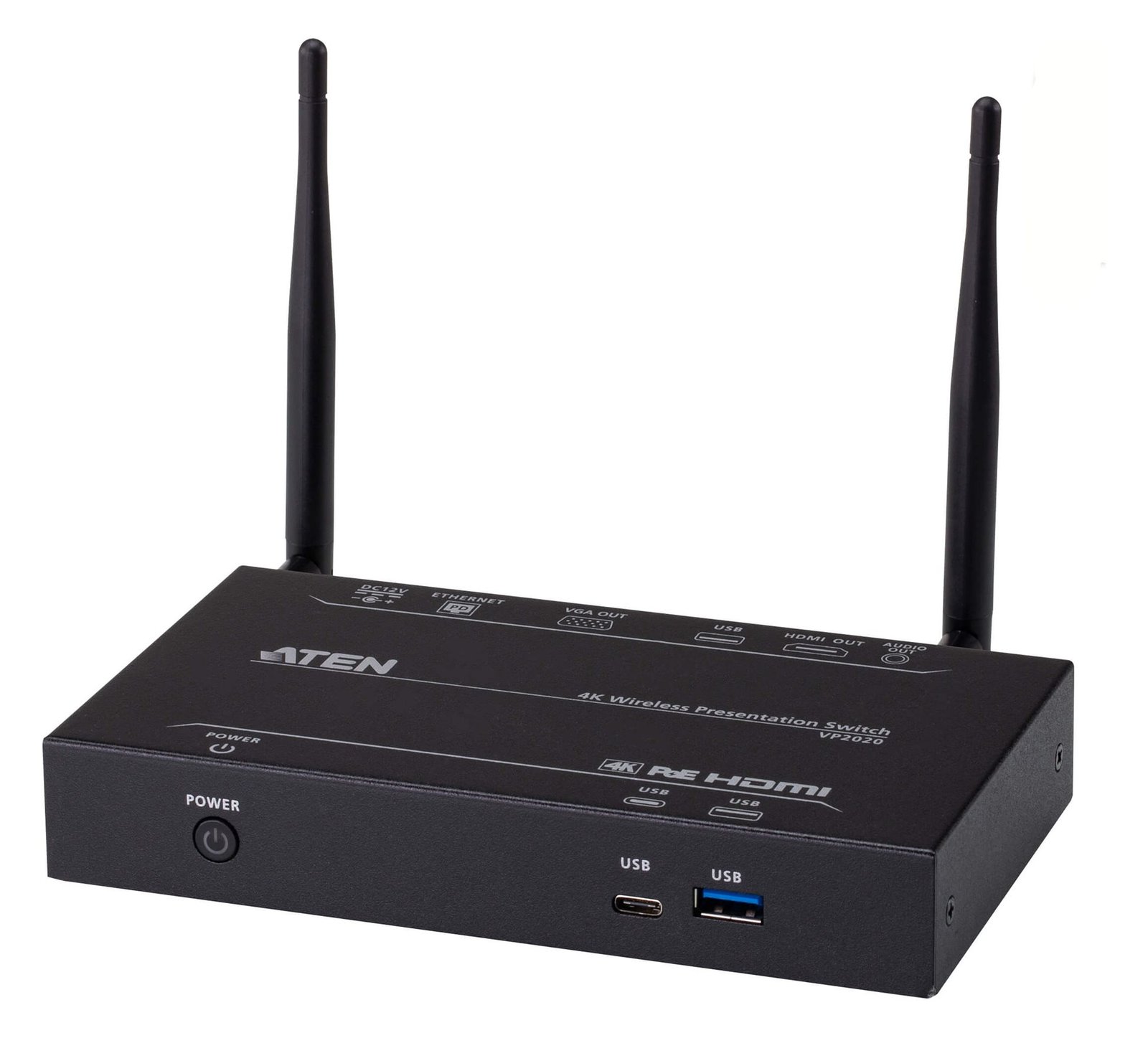 ATEN VP2020 4K Wirel Presentation Switch Dual View Ethernet WebGUI Control - USB Typ C - Video-Ausgang
