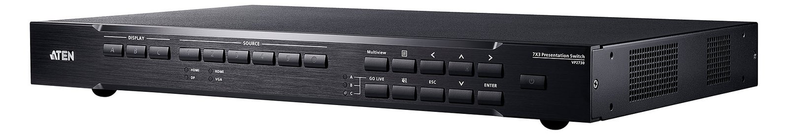 ATEN VP2730 7 x 3 Seamless Presentation Matrix Switch with Scaler, Streaming, Audio Mixer, and HDBaseT