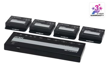 ATEN VS1824KIT 4-Port 4K HDMI Cat6 Split 4 x Receiver 1 Transmitter - 4-Port von LumaTech