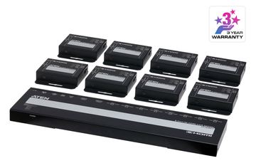 ATEN VS1828KIT 8-Port 4K HDMI Cat6 Split 8 x Receiver 1 Transmitter - 8-Port von LumaTech
