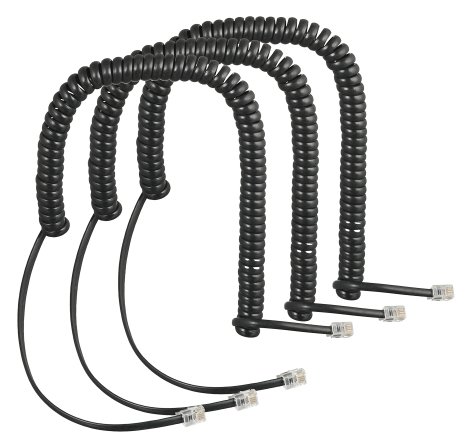 Auerswald Spiralkabel-3er-Set COMfortel-Handset