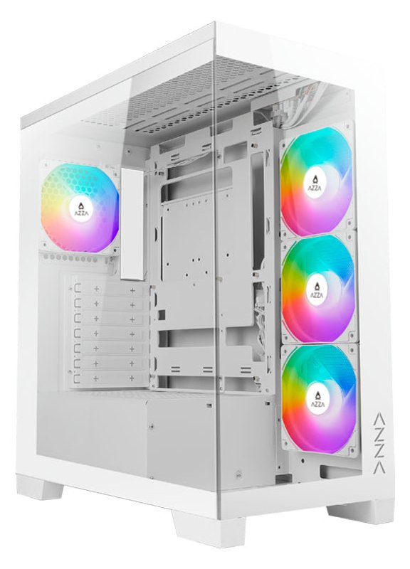 AZZA PC Gaming Gehäuse Midi Cove USB 2/3 type C White - Midi/Minitower