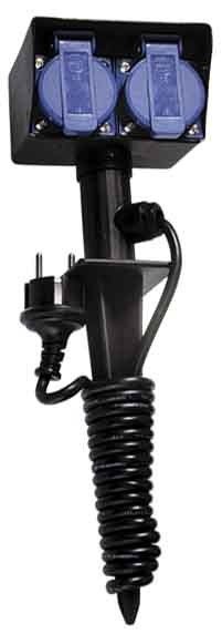 Bachmann 394.182 - 2 m - 4 AC-Ausgänge - Outdoor - IP44 - Schwarz - 230 V