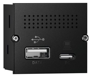 Bachmann 917.229 - USB A + USB C - Schwarz - Matt - Universal - 3 A - 37 mm von LumaTech