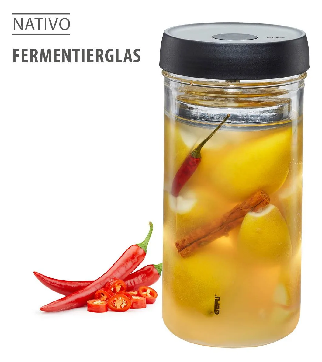 GEFU Fermentierglas Nativo 1.5 l, Ansicht 2