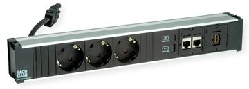 Bachmann CONI 3xCEE7/3 2xCAT6a 1xHMDI 1xUSB Charger A/C 22W GST19 0.2m von LumaTech