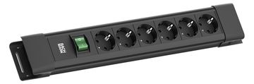Bachmann CONNECTUS 6xCEE7/3 1xSchalter 2.0m CEE7/7 Schwarz von LumaTech