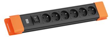 Bachmann CONNECTUS 6xUTE 1xSchalter 2.0m CEE7/7 Schwarz/Orange von LumaTech