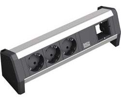 Bachmann DESK 1 - 3 AC-Ausgänge - Indoor - Typ E - Aluminium - Schwarz - 230 V von LumaTech