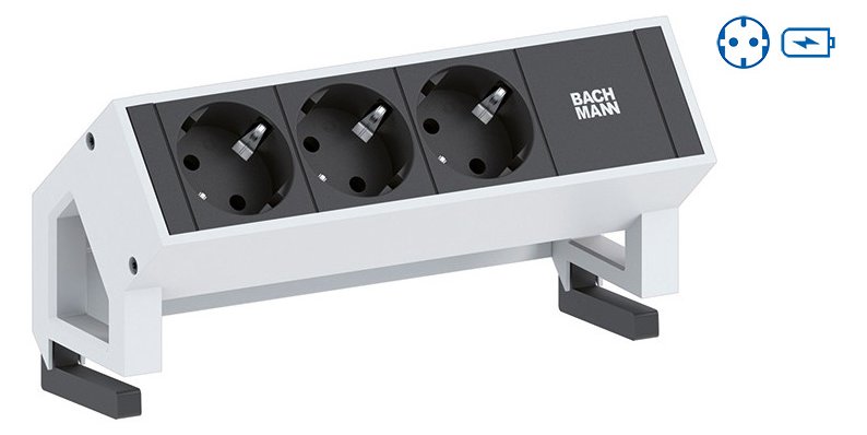 Bachmann Desk 2 - 1 AC-Ausgänge - Indoor - Typ F - Weiß - 155 mm - 1 Stück(e)
