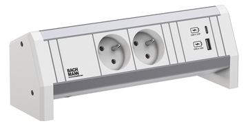 Bachmann DESK 2xUTE 1xUSB A/C 902.029522W GST18 RAL9010 von LumaTech