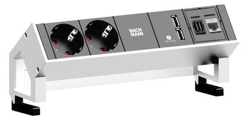 Bachmann DESK2 2xCEE7/7 1xHDMI 1x CAT6 USBCharger 2xTyp A 5.2V/2.15A von LumaTech