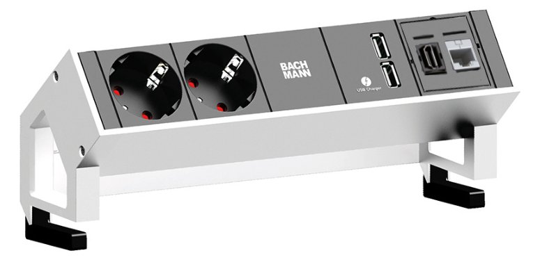 Bachmann DESK2 2xCEE7/7 1xHDMI 1x CAT6 USBCharger 2xTyp A 5.2V/2.15A