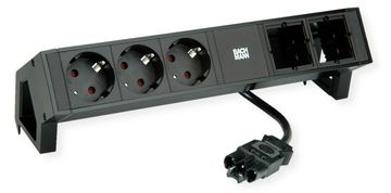 Bachmann DESK2 3xCEE7/3 2xCM 902.607Strom 0 2m GST18 RAL9005 von LumaTech