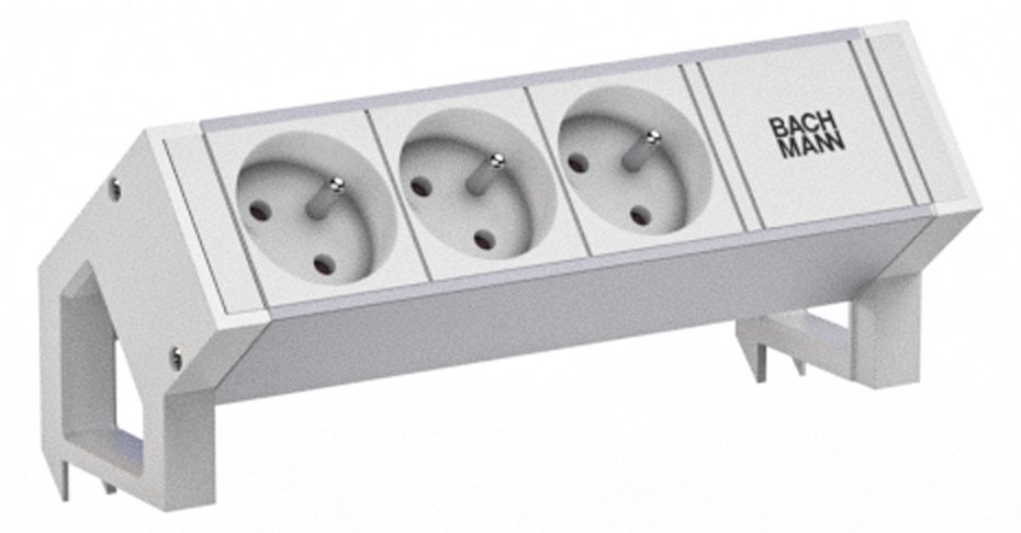 Bachmann DESK2 ALU WHITE 3xUTE 0 937.4122m GST18 RAL9010