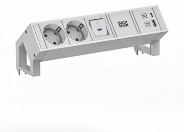 Bachmann DESK2 white 2xCEE7/3 902.32031xUSB A/C 22W 0 2m GST18 von LumaTech