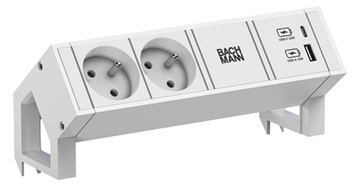 Bachmann DESK2 white 2xUTE902.32071xUSB A/C 22W 0 2m GST18 von LumaTech