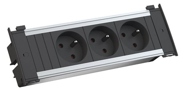 Bachmann KAPSA 3xUTE sw Strom927.0032.0m Schuko