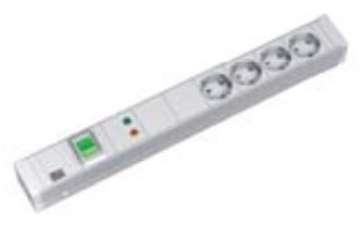 Bachmann Power Distribution Unit Aluminium - Steckdosenleiste (Rack - einbaufähig) - Weiß