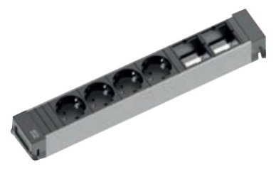 Bachmann POWER FRAME - Größe L - Steckdosenleiste - Eingabe, Eingang GST18i3 - Ausgangsanschlüsse: 4