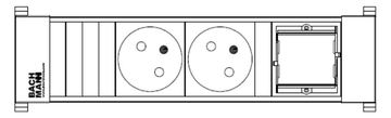 Bachmann POWER FRAME 2xUTE 1xCM916.7130 2m GST18 RAL9010 von LumaTech