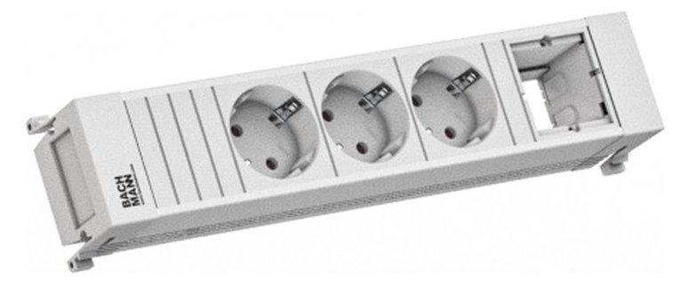 Bachmann POWER FRAME 3xCEE7/3916.7031xCM 0 2m GST18 RAL9010