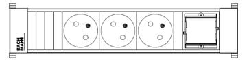 Bachmann POWER FRAME 3xUTE 1xCM916.7150 2m GST18 RAL9010