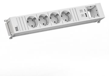Bachmann POWER FRAME 4xCEE7/3916.7041xCM 1xUSB A/C 22W 0 2m GST18 von LumaTech