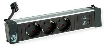 Bachmann Power Frame M 3xCEE7/3 SB A&C 22W Charger - Steckdosenleiste von LumaTech