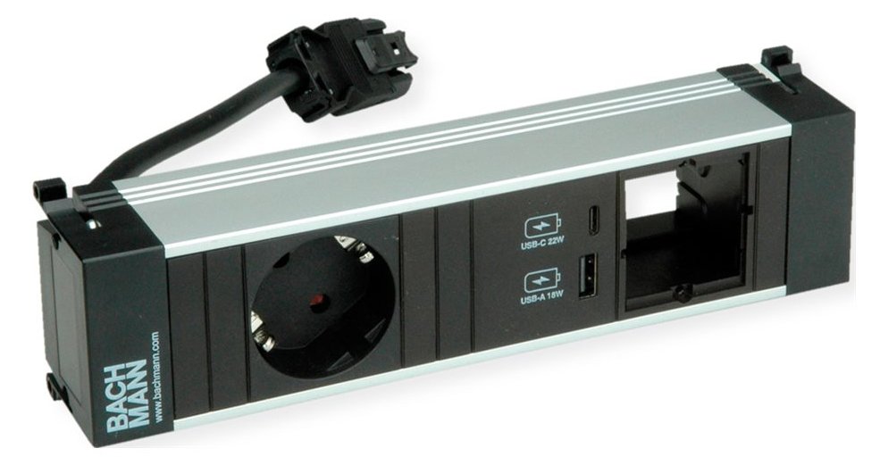 Bachmann Power Frame S 1xCEE7/3916.5031xCM 1xUSB 22W 0.2m GST18