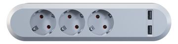 Bachmann SMART - Steckdosenleiste - Wechselstrom 230 V - Ausgangsanschlüsse: 3 (2 x USB, 3 x Stromversorgung) von LumaTech