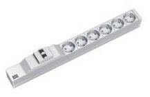 Bachmann Steckdosenleiste (Rack - einbaufähig) - Eingabe, Eingang CEE 7/4 - Ausgangsanschlüsse: 6 (CEE 7/4) von LumaTech
