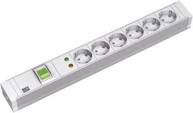 Bachmann Steckdosenleiste (Rack - einbaufähig) - Wechselstrom 230 V - Ausgangsanschlüsse: 6 - 1U - 48.3 cm (19)