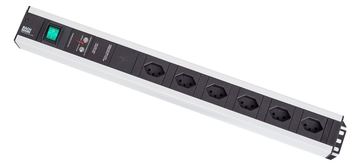 Bachmann Steckdosenleiste (Rack - einbaufähig) - Wechselstrom 250 V - Eingabe, Eingang T12 - Ausgangsanschlüsse: 6 (T13) von LumaTech