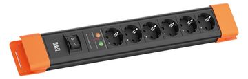 Bachmann Steckdosenleiste CONNECTUS 6xCEE7/3 1xSPD 1xSchalter 2.0m CEE7/7 von LumaTech